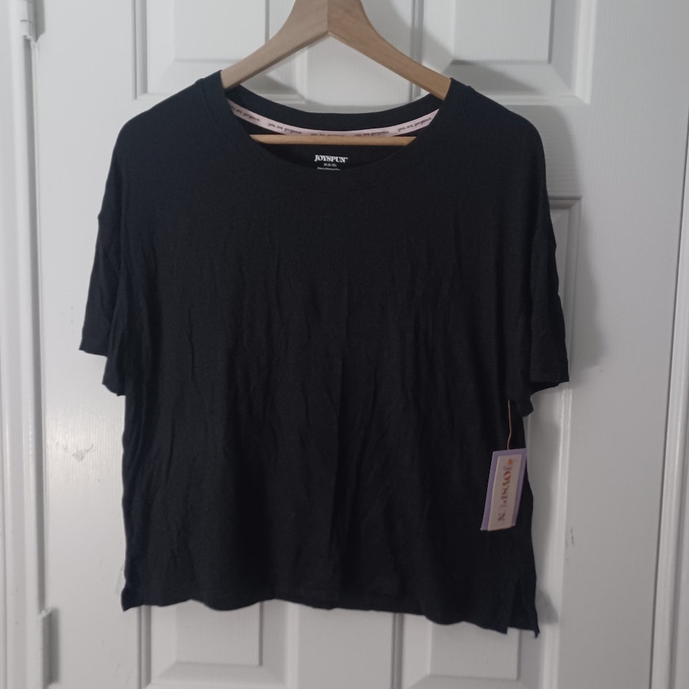 NEW JoySpun Blk Lounge Pj Top Sz M
